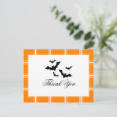 Carte Postale Bats Merci Halloween Blanc (Debout devant)