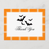 Carte Postale Bats Merci Halloween Blanc (Devant)