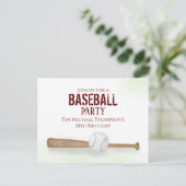 Carte Postale Batte de baseball aquarelle moderne simple pour an (Debout devant)