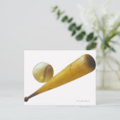Carte Postale Batte de baseball et balle (Debout devant)