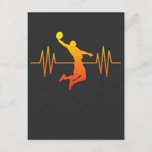 Carte Postale Battement de coeur de basket-ball