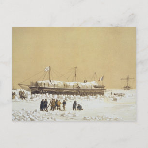 Carte Postale Batterie flottante La Tonnante dans la glace avant