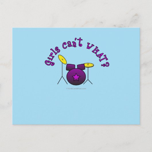 Carte Postale Batterie - Violet (Devant)