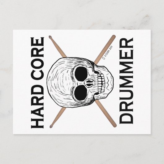 Carte Postale Batteur à noyau dur (Devant)