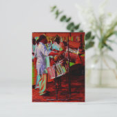 Carte Postale Batteur à tambour à pois en acier SD0104 (Debout devant)