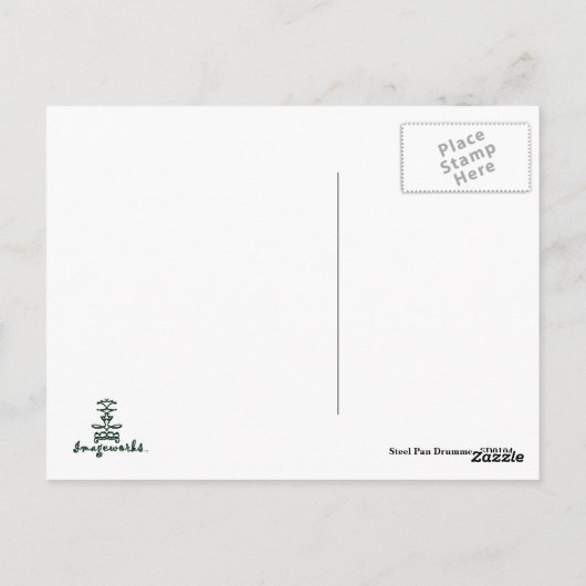 Carte Postale Batteur à tambour à pois en acier SD0104 (Dos)