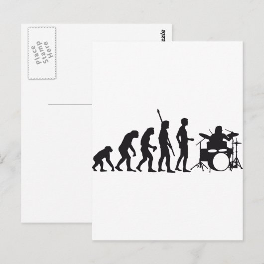 Carte Postale batteur d'évolution (Devant / Derrière)