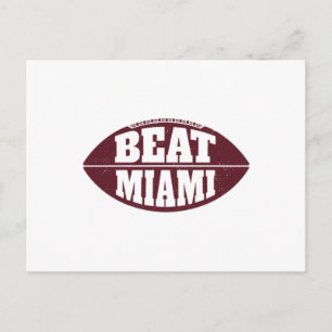 Carte Postale Battez Miami Vintage Aggie Football Gameday samedi