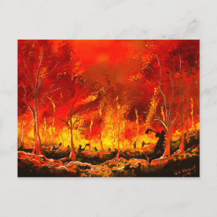 Carte Postale Battling fire
