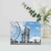 Carte Postale Batumi en Géorgie. Statue d'Ali et de Nino (Debout devant)