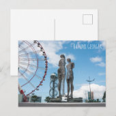 Carte Postale Batumi en Géorgie. Statue d'Ali et de Nino (Devant / Derrière)