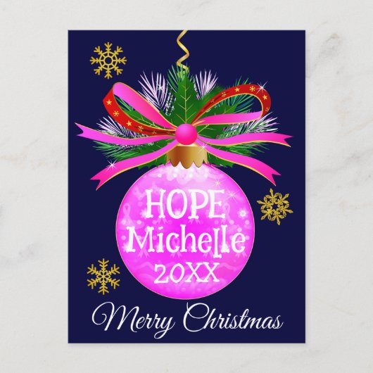 Carte Postale Baube rose (Devant)