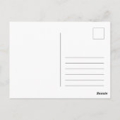 Carte Postale Bauble classique minimaliste Noir rouge (Dos)