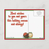 Carte Postale Baubles et cônes de pin (Dos)