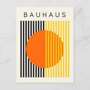 Carte Postale Bauhaus Art moderne Orange Circle Grandes