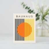 Carte Postale Bauhaus Art moderne Orange Circle Grandes (Debout devant)