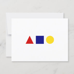 Carte Postale Bauhaus classique Art géométrique coloré