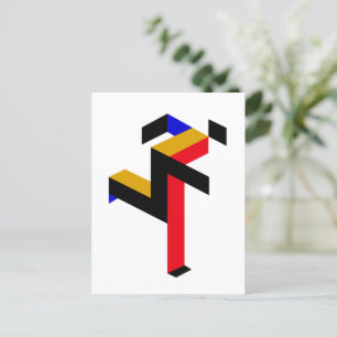 Carte Postale Bauhaus Poster de l'Homme Coureur