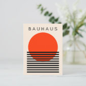 Carte Postale Bauhaus Soleil rouge orange (Debout devant)