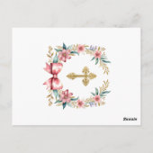 Carte Postale Bautizo Pink & Gold Merci espagnol  (Dos)