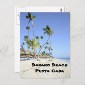 Carte Postale Bavaro Beach sur l'île de Punta Cana (Devant / Derrière)