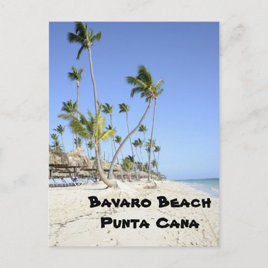 Carte Postale Bavaro Beach sur l'île de Punta Cana (Devant)
