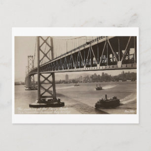 Carte Postale Bay Bridge, San Francisco, Californie Vintage