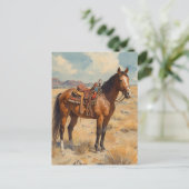 Carte Postale Bay Horse dans le désert Sud-Ouest (Debout devant)