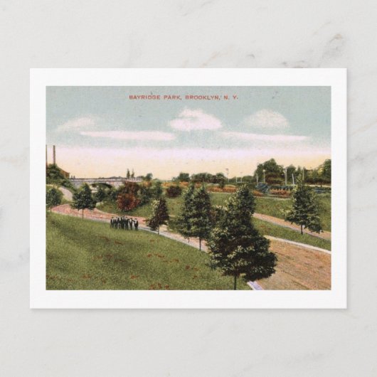Carte Postale Bayridge Park, Bay Ridge, Brooklyn Vintage (Devant)