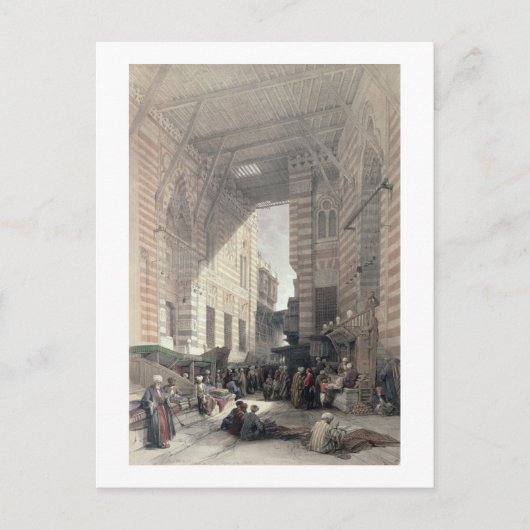 Carte Postale Bazaar of the Silk Merchants, Cairo, from "Egypt (Devant)