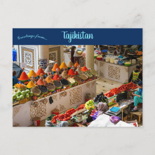 Carte Postale Bazar au Tadjikistan