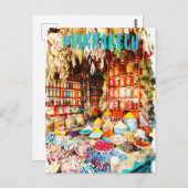 Carte Postale Bazar Marrakech Maroc (Devant / Derrière)