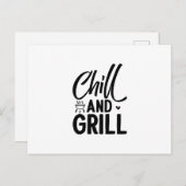 Carte Postale BBQ Chill Et Grill (Devant / Derrière)