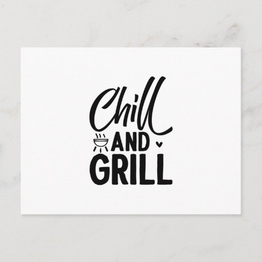 Carte Postale BBQ Chill Et Grill (Devant)