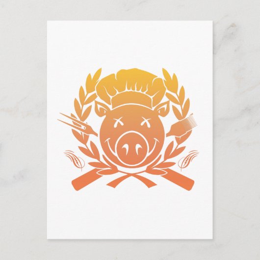 Carte Postale BBQ Crest - Fondu de coucher du soleil (Devant)