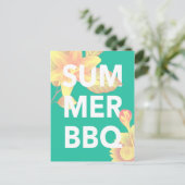 Carte Postale BBQ d'été floral clair (Debout devant)