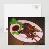 Carte Postale BBQ Duck Beaks ... Restauration asiatique thaïe (Devant / Derrière)