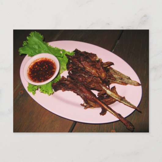 Carte Postale BBQ Duck Beaks ... Restauration asiatique thaïe (Devant)