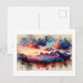 Carte Postale BC Rockies Sunset,  (Devant / Derrière)