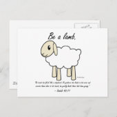 Carte postale "Be a Lamb" (Devant / Derrière)