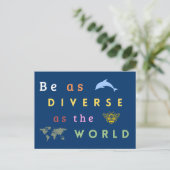 Carte Postale Be as diverse as the world (Debout devant)