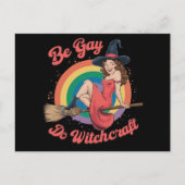 Carte Postale Be Gay Do Witchcraft Gay pride Witch Halloween (Devant)