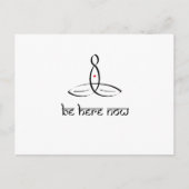 Carte Postale Be Here Now - Design noir avec texte de style sans (Devant)