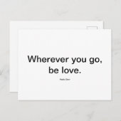 Carte postale Be love (Devant / Derrière)