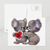 Carte Postale Be Mine Koalas (Devant / Derrière)