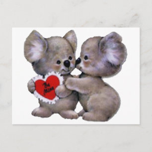 Carte Postale Be Mine Koalas