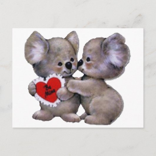 Carte Postale Be Mine Koalas (Devant)