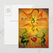 Carte postale 'Be My Valentine' (Devant / Derrière)