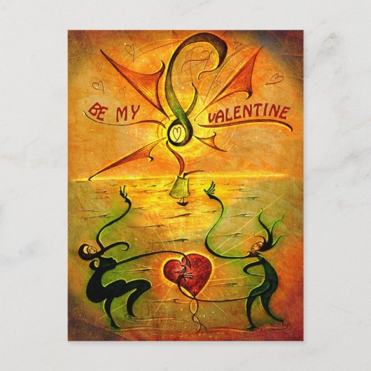 Carte postale 'Be My Valentine' (Devant)