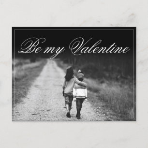 Carte Postale Be My Valentine - côte à côte